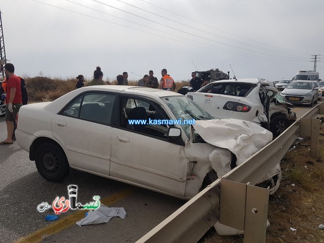 فيديو :مصرع سيدة من اورانيت واصابة اثنين في حادث طرق مروع في مدخل كفرقاسم الشرقي  